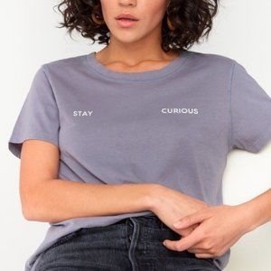 MATE the Label Stay Curious Crewneck T-shirt - Size Large